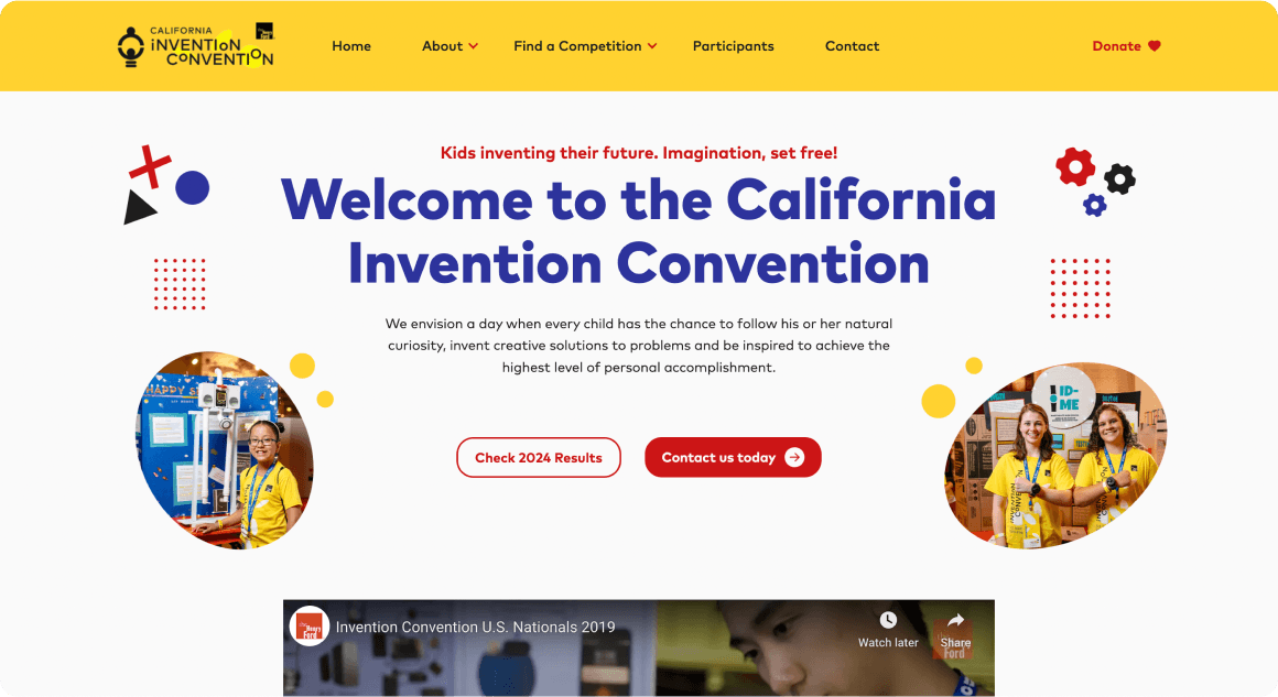California Invention Convention after redesign