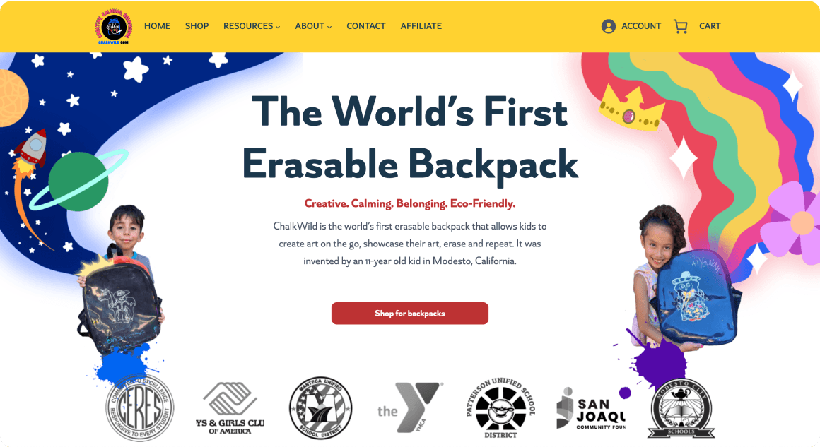 ChalkWild (Ecommerce) after redesign