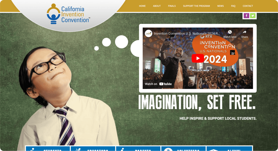 California Invention Convention before redesign