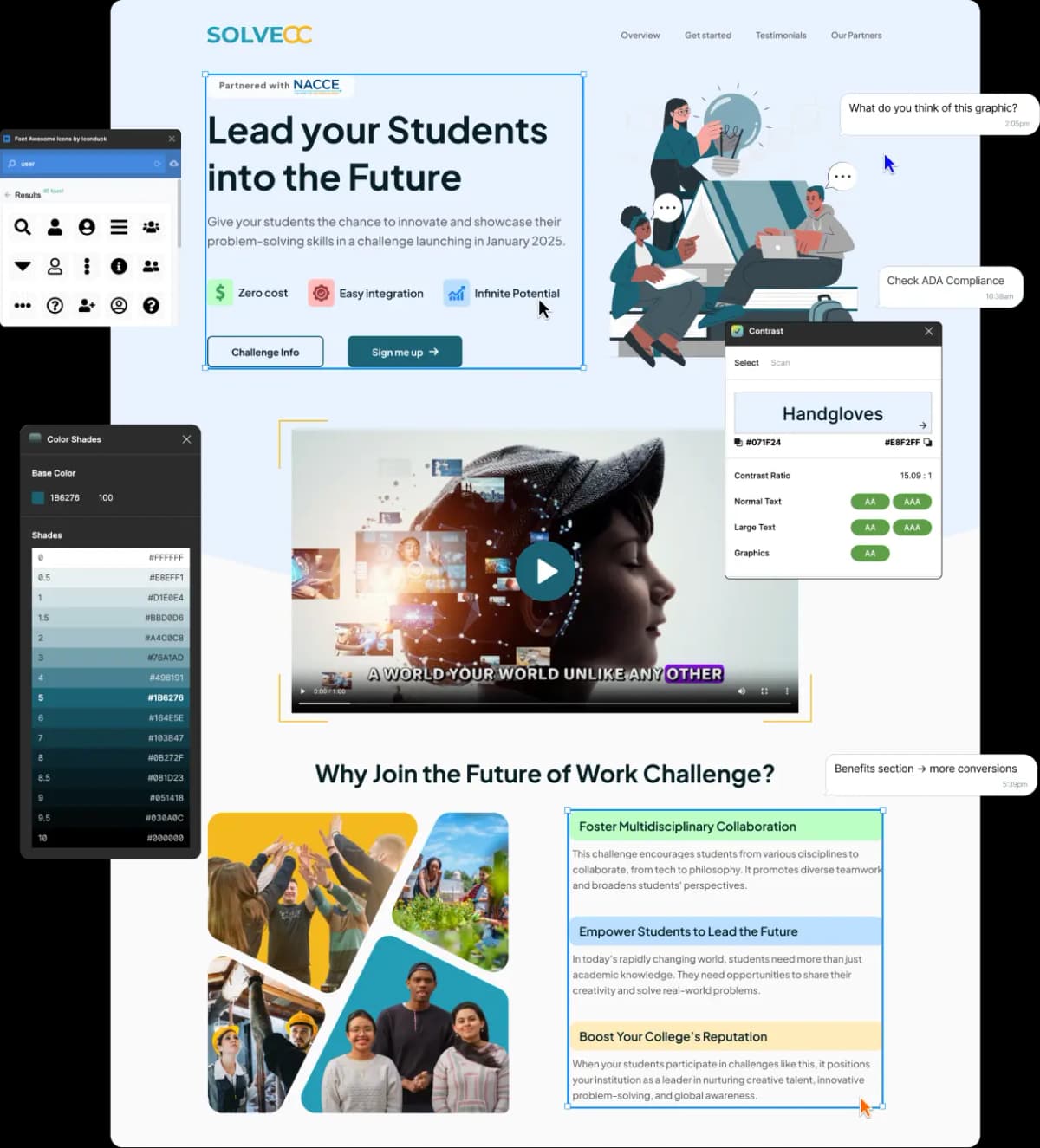 Collection of UI/UX design examples showing various interfaces and mockups